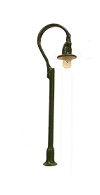 Swan Neck Street Lamp (curved) - green